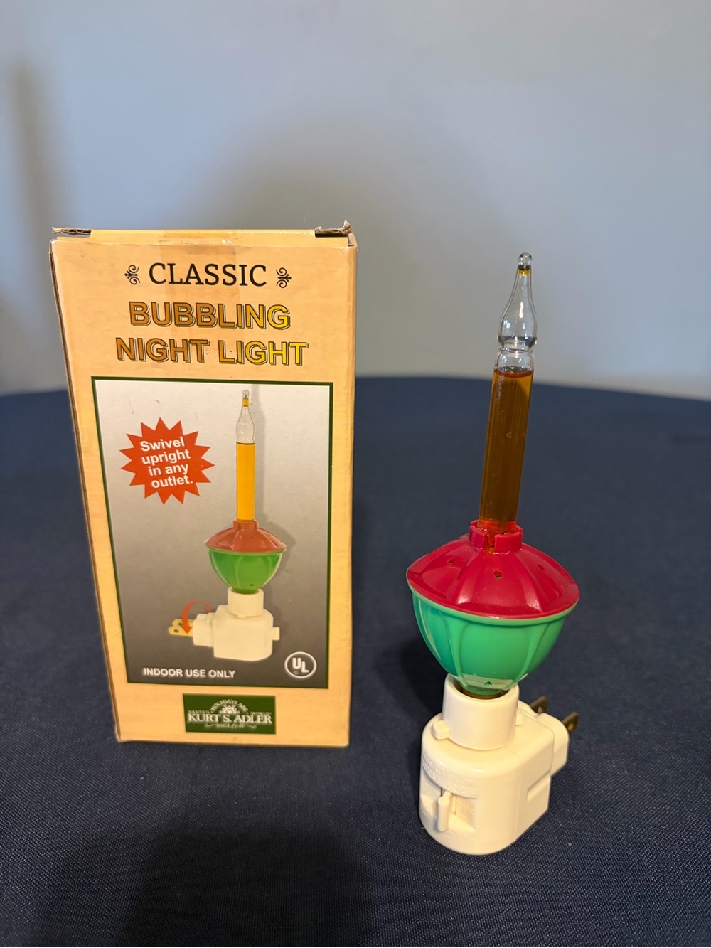 Kurt Adler Red & Green Classic Bubbling Night Light